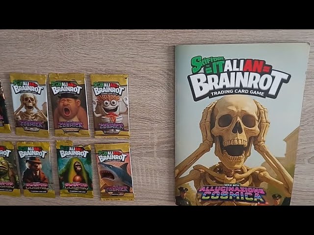 Vídeo relacionado con Skifidol Italian Brainrot Trading Card Game, Serie Gama Anomalía Galáctica, 24 sobres de 7 cartas, juego de cartas coleccionables
