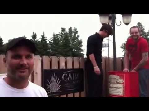 Chris Szuter at Fiddlestix Billiard Cafe does BUCKET CHALLENGE