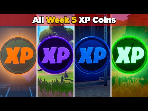 All XP Coins Location Guide WEEK 5 (Fortnite Chapter 2 Season 4)