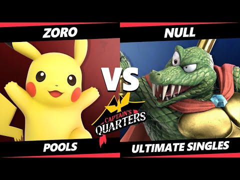 Captain's Quarters 5 SSBU - Zoro (Pikachu) Vs. Null (K Rool) Smash Ultimate Pools