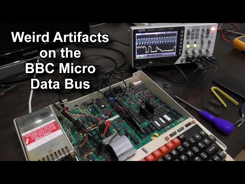 What causes these weird artifacts on the BBC Micro's data bus?