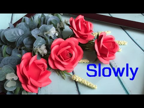 ABC TV | How To Make Rose Paper Flower With Shape Punch #2 (Slowly) - Craft Tutorial