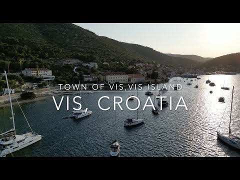 Town of Vis, Island of Vis, Croatia, Drone Captured