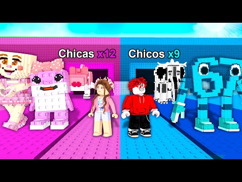 Usé SUERTE INFINITA en 2 FILAS de CHICOS vs CHICAS en Steal a Brainrot