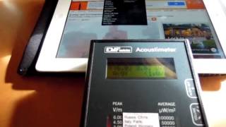 iPad WiFi Radiation with Wireless Router On (RF Meter with Sound) - NEW!