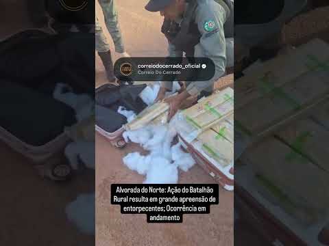 Alvorada do Norte: Ação do Batalhão Rural resulta em grande apreensão de entorpecentes; Ocorrência