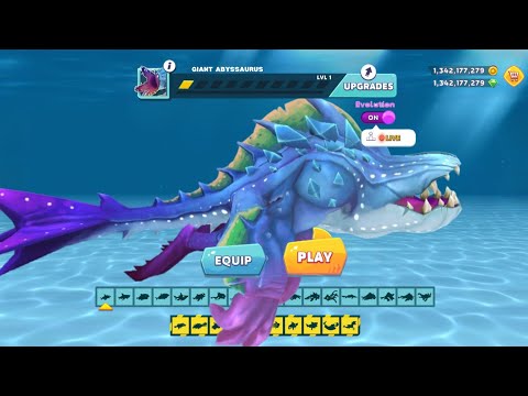 All 28 sharks unlock giant Abyssaurus shark gameplay Hungry Shark Evolution