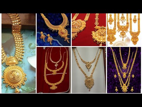Rajwadi Darbari Long Necklace Design Gold Jewellery Design Best Disain Ideas