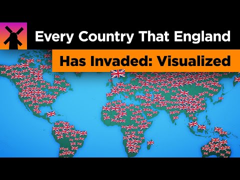 英國侵略過的每一個國家。視覺化 (Every Country England Has Invaded: Visualized)