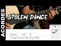 Stolen Dance En Guitarra Cover Chords Acordes Tutorial Lesson