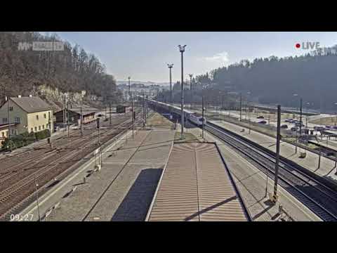 Staniční hlášení a vlak Ústí nad Orlicí - LE 1251 Leo Express, 6.3.2021