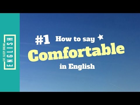How to say Comfortable in English | English Lesson