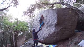 Video thumbnail of Gora teta, 7a+. Can Boquet