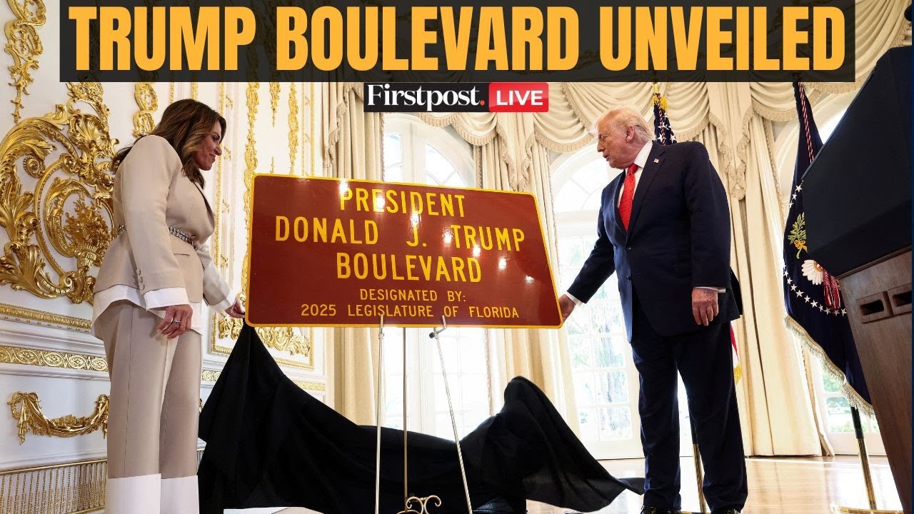 Trump LIVE: Trump Attends the Southern Boulevard Dedication Ceremony in Palm Beach | Firstpost
