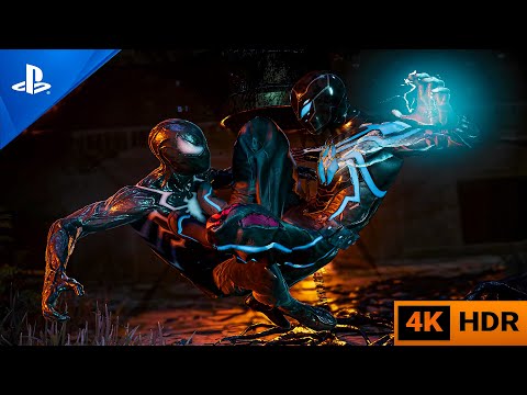 Symbiote Peter Parker VS Miles Morales｜Boss Fight｜Marvel's Spider-Man 2｜4K PS5