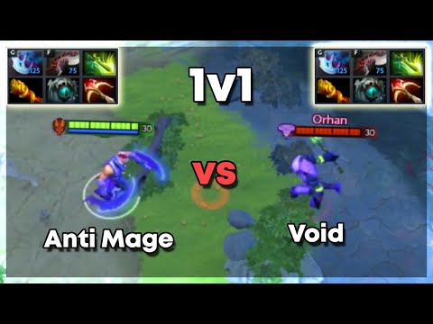 Anti Mage vs Faceless Void - Dota 2 1v1 Full Items