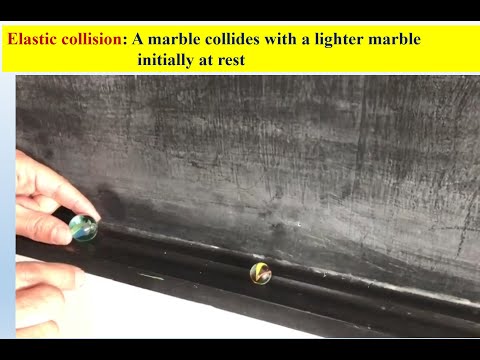 Marble colliding with a lighter one - Experiment