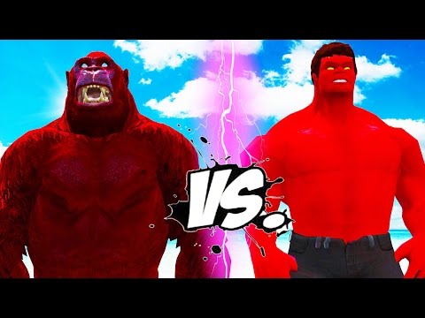 RED HULK VS RED KING KONG - EPIC BATTLE
