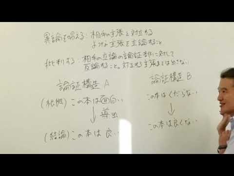 経済学科 論証構造入門（３）異論と批判