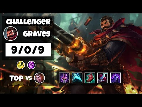 Graves vs Jayce KOREAN Challenger TOP (9/0/9) - v11.16
