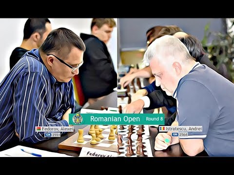 GM Alexei Fedorov knocks down GM Andrei Istratescu with his attacking style in Romanian Open