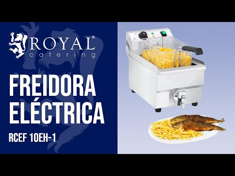 vídeo - Freidora eléctrica - 10 litros con grifo de vaciado