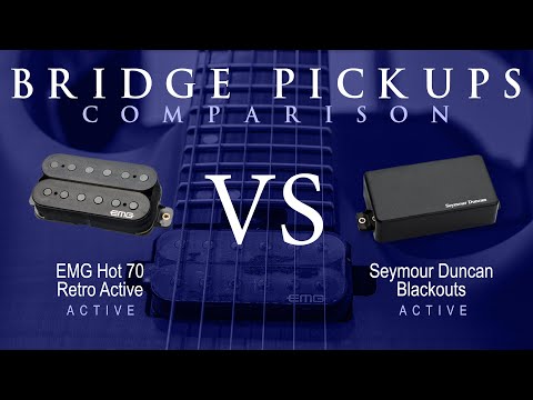 EMG HOT 70 RETRO ACTIVE vs Seymour Duncan BLACKOUTS - Bridge Pickup Guitar Tone Comparison Demo