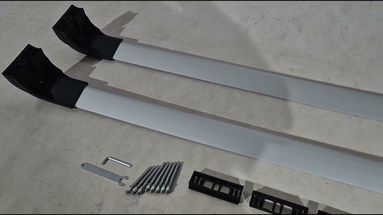 Ford Custom 2013-2022 гг. Багажник (поперечины) на штатные места Ecem V3 Special (2 шт) Video 1