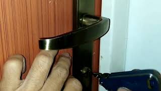 Unlocking a main door lock with a pick gun