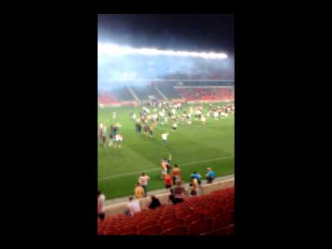 Slavia Praha - Hajduk Split fanousci na hristi