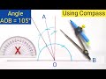 105 Degree Angle With Compass How To Construct 105 Degree Angle With Compass