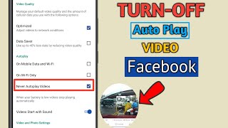 How to Turn Off AutoPlay Video in Facebook