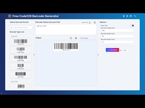 Barcode-Maker.com video preview
