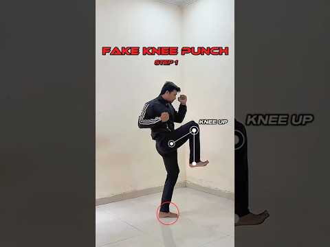 Fake knee + punch 🔥 #fake #knee #punch #mma #ufc #karate #kickboxing #martialarms