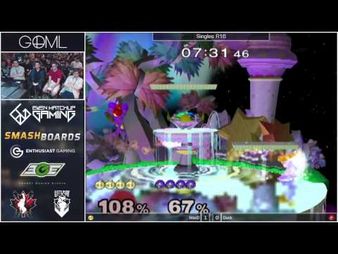 GOML 2015 - MacD (Peach) vs Duck (Samus) - SSBM Singles Top 16