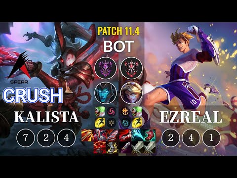 ASP Crush Kalista vs Ezreal Bot - KR Patch 11.4