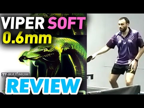 Review Dr Neubauer VIPER SOFT 0.6 mm - LONG PIPS rubber for BLOCK and CHOPPING good effect, test