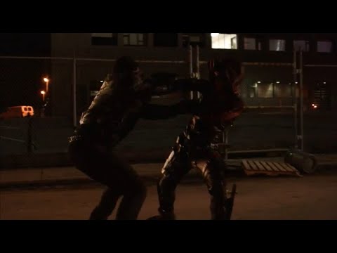 Arrow 3x06 Roy Fights Issac Stanzler And Roy Gets His Code Name