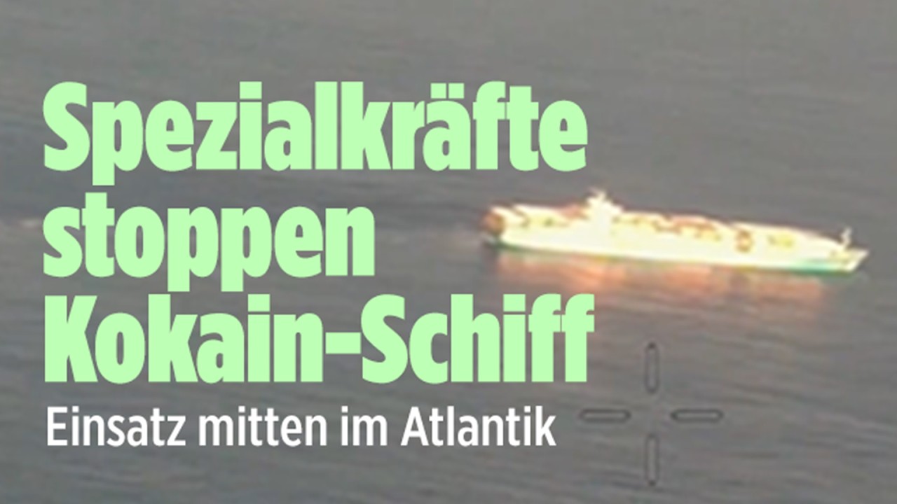 Drogen-Schiff vor Portugal abgefangen: Spektakulärer Zugriff! Tonnenweise Kokain sichergestellt!