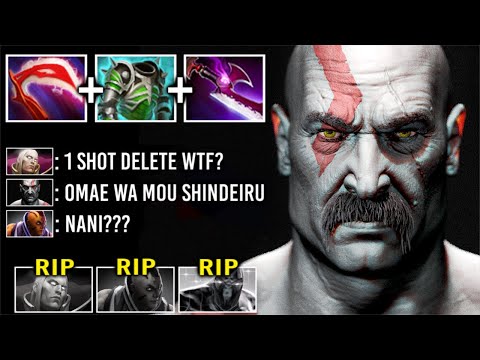 KRATOS IS BACK! 1 Shot Kill Crazy Armor Melt Imba Super Punch Destroy All Epic Teamwork WTF Dota 2
