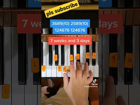7 weeks and 3 days (Easy Piano Tutorial)