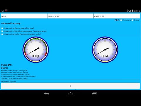Kalkulator spalania kalorii Video