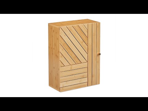 Relaxdays Armoire De Salle De Bain En Bambou, 2 Niveaux Avec