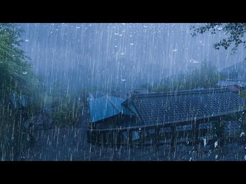 Just Close Your Eyes, You will Sleep well and Relaxing with Roof Rain Sound in Misty Forest