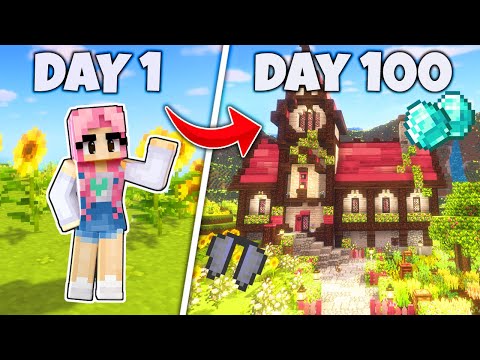 100 Days in a Cottagecore Minecraft World! 🍄