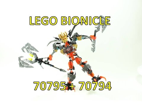 LEGO BIONICLE COMBINATION FIGURE BUILD 70795 70794 Video