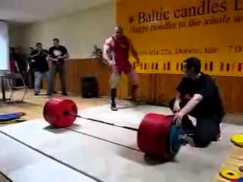 Konstantin Konstantinovs - 881 lbs Raw Deadlift, no belt @275 lbs