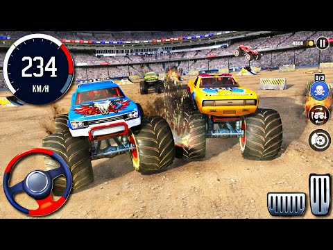 Crazy Monster Truck Demolition Derby 2025 - Extreme Monster Car Crash Stunts 3D - Android Gameplay