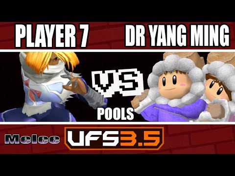UFSmash 3.5 - Melee - DASH|Player 7 (Sheik) VS Dr. Yang Ming (Ice Climbers) - Pools