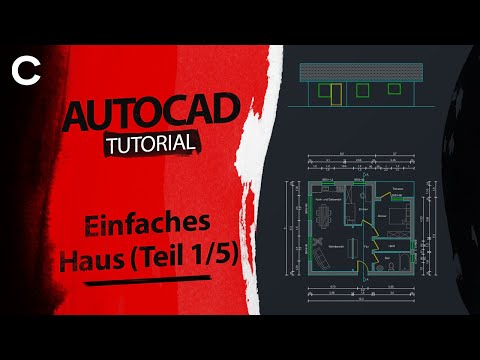 AutoCAD Haus zeichnen (Teil 1) - Grundriss und Wände - AutoCAD Tutorial Deutsch